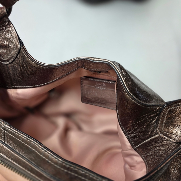 Coach Metallic Bronze Madison Shoulder Bag - Picture 7 of 11